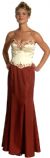 2 Piece Strapless Form Fitting Formal Prom Dress in Burgundy